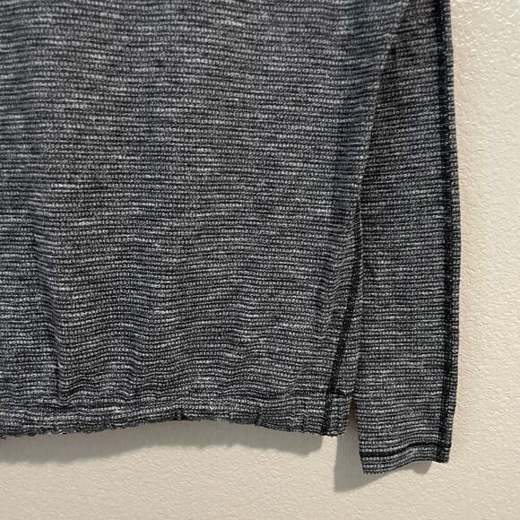 Lululemon Hoodie Womens Size 8 Black White Heathered Hooded Knit Gym Athletic - Picture 6 of 11